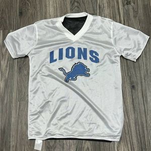 Detroit Lions Jersey Size Medium NFL Flag Football  White Black Reversible